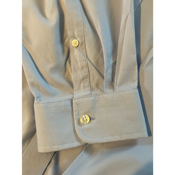 Eddie Bauer Mens Shirt Size 2XL Blue Long Sleeve Button Down Collar Pocket Cotto - Picture 10 of 11